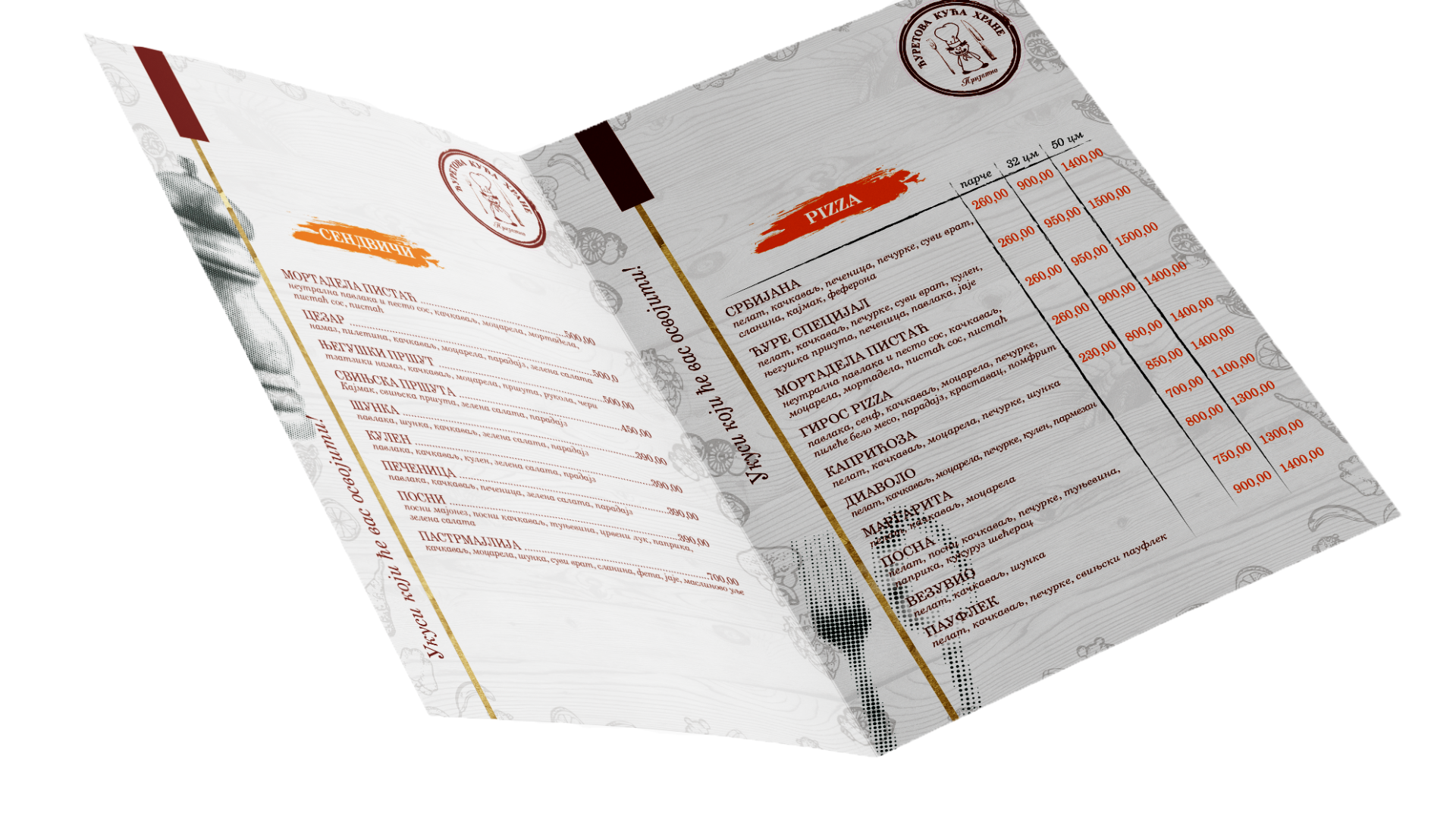 Jelovnik restoran Ćure