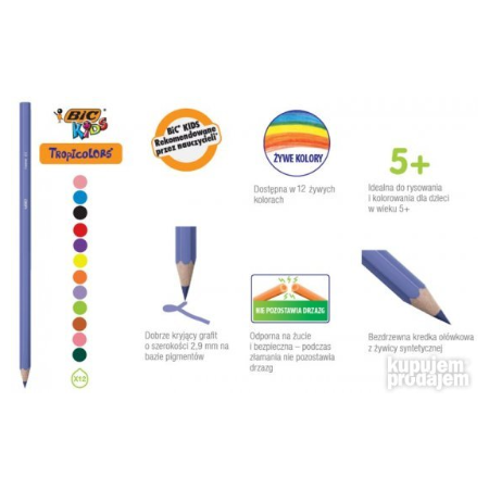 Bic drvene boje TROPICOLORS 1/216
