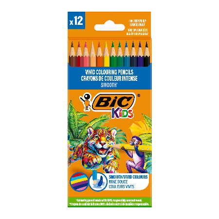 Bic drvene boje VIVID SMOOTH  ECO 1/12 